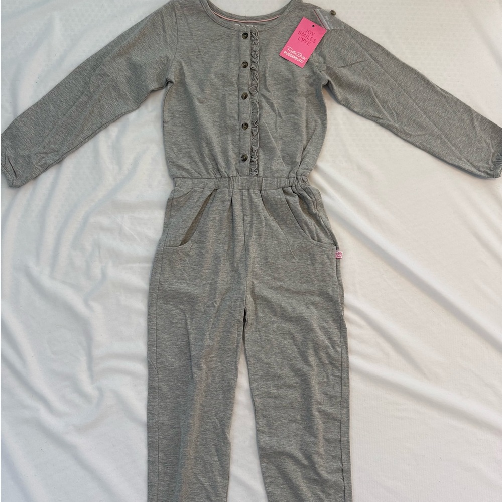 Ruffle Butts Gray Jumpsuit Relaxed Fit Casual